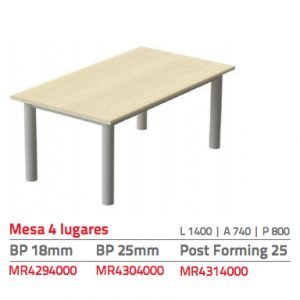 Mesa Para Refeit Rio Lugares Mz Duratta