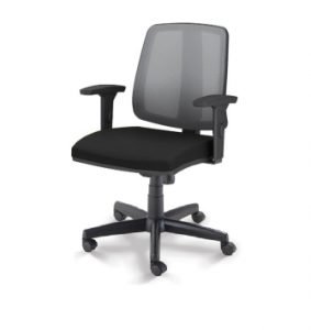 Cadeira Flip Cavaletti - Assento em tecido Preto