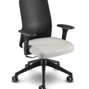 Cadeira Executiva Moov 17201 Syncron – encosto em plástico preto – base polaina