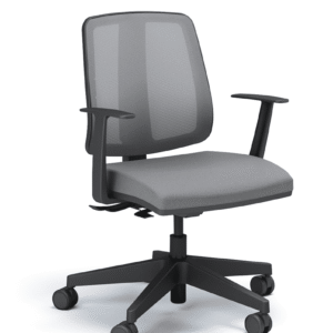 Cadeira Executiva Flip 43103 SRE – acabamento cinza – base nylon cinza