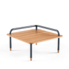 Conjunto Stretch – sofá, banqueta ottoman e mesa lateral