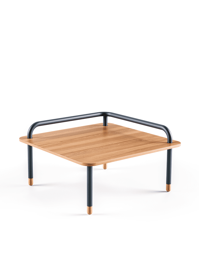 Conjunto Stretch – sofá, banqueta ottoman e mesa lateral