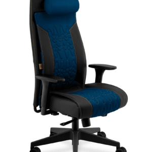 Cadeira Way Gamer 19900 AC – azul e couro ecológico – braços 4D – base nylon
