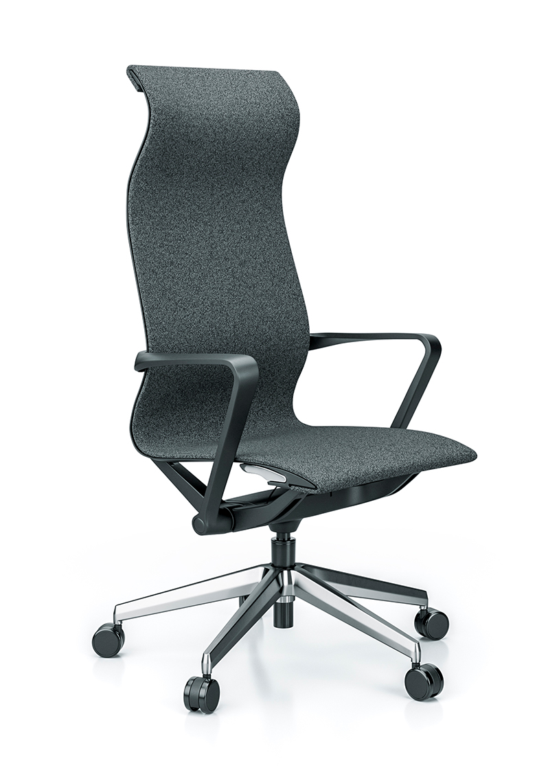 Cadeira Presidente Aura 44101 Tecido – autorregulável – base alumínio
