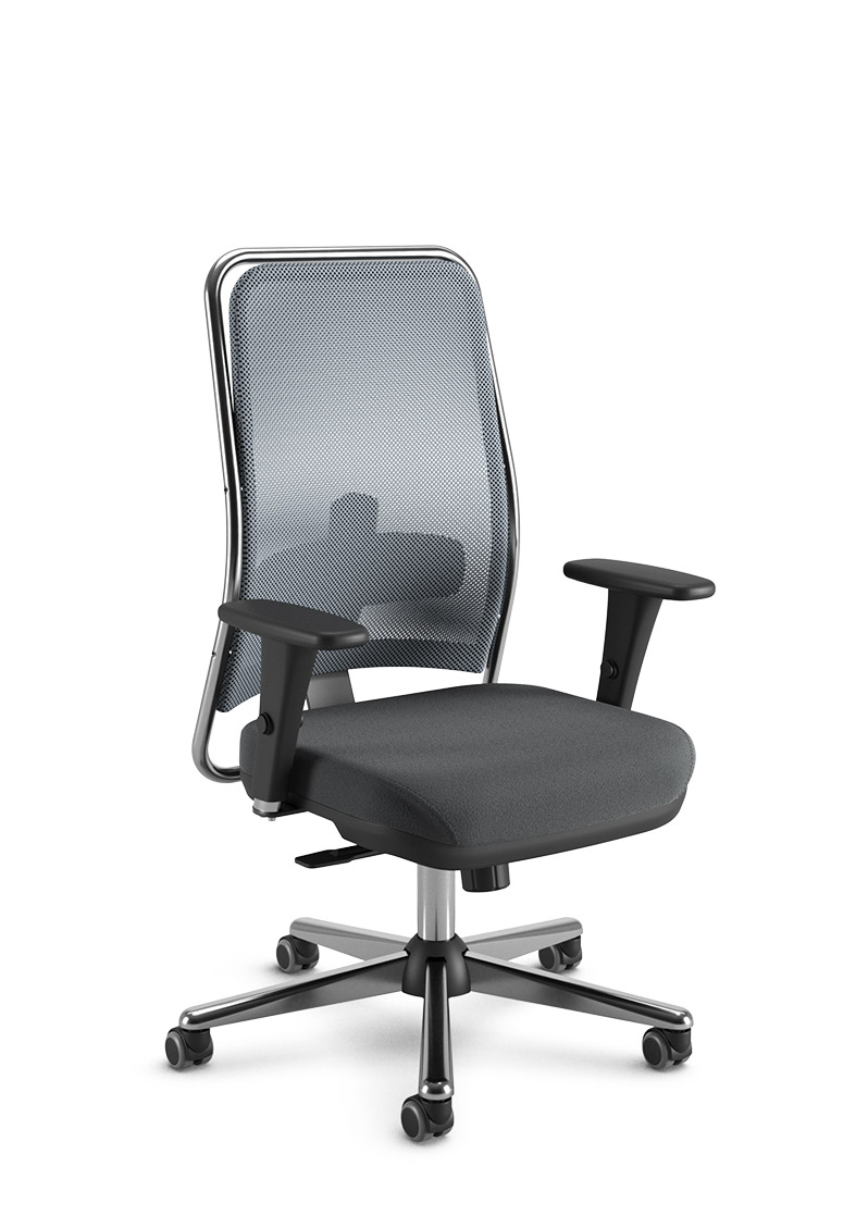 Cadeira Presidente NewNet 16001 Syncron – braços 3D – base estampada