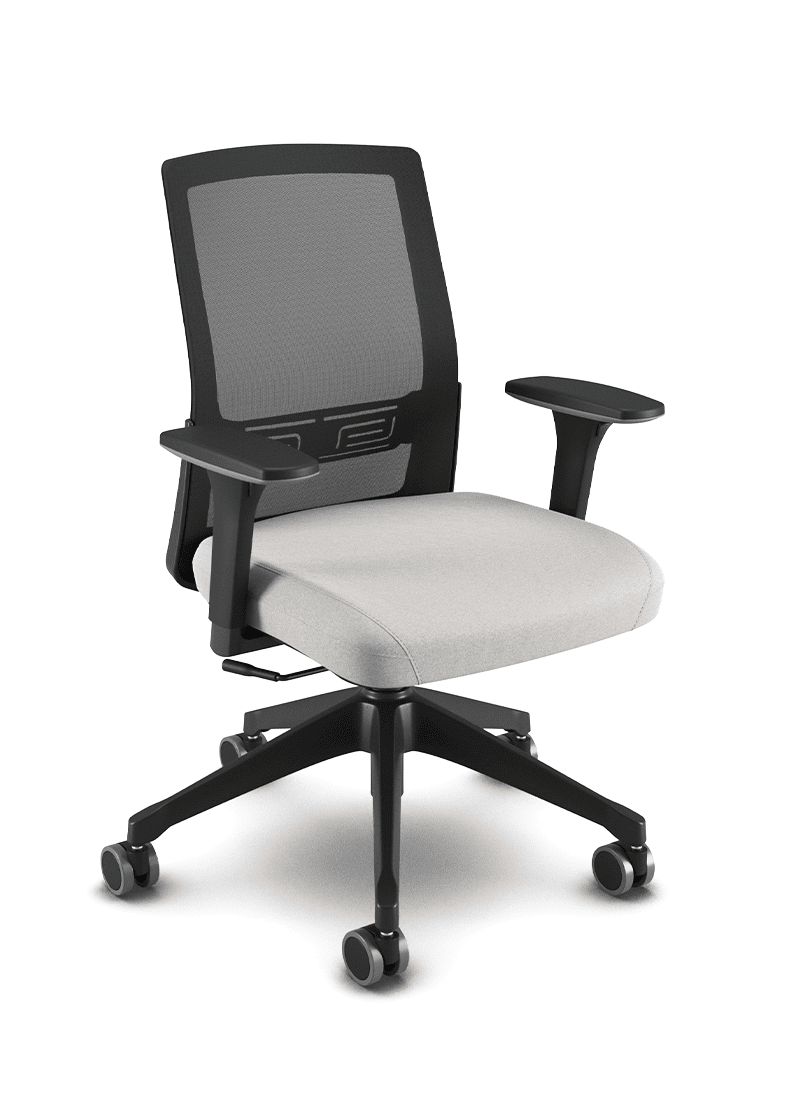 Cadeira Executiva Moov 17101 Syncron – encosto em tela preta – base nylon UP
