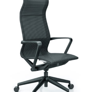 Cadeira Presidente Aura 44101 Tela – autorregulável – base nylon preta