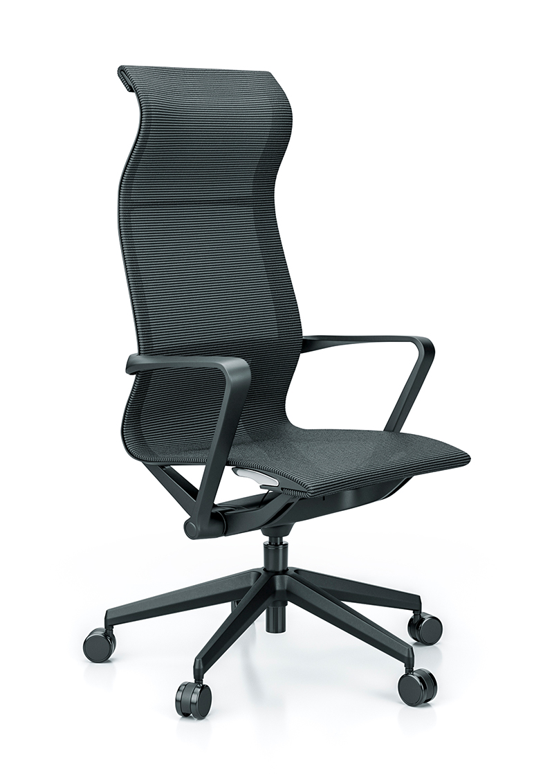 Cadeira Presidente Aura 44101 Tela – autorregulável – base nylon preta